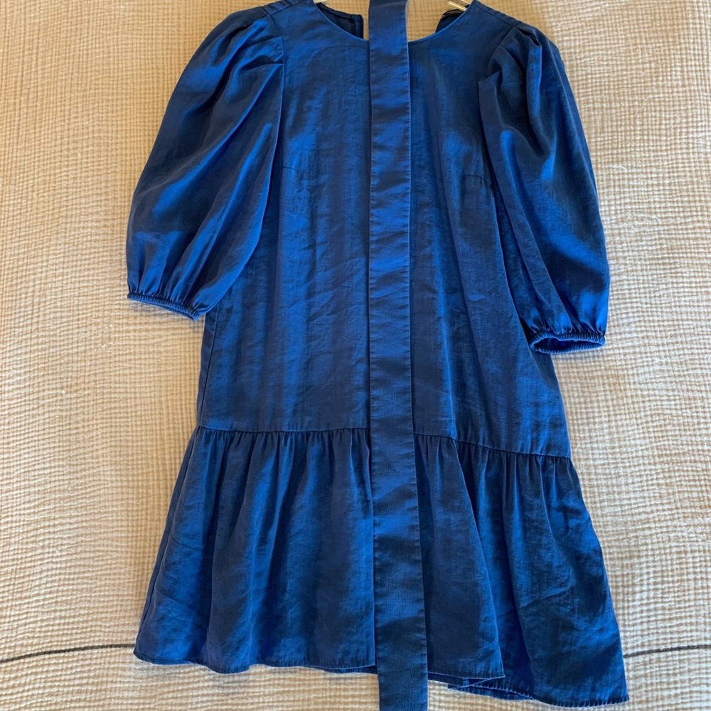 Zara puffy sleeve dress with belt